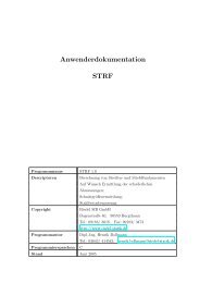 Anwenderdokumentation STRF - Riedel SfB GmbH