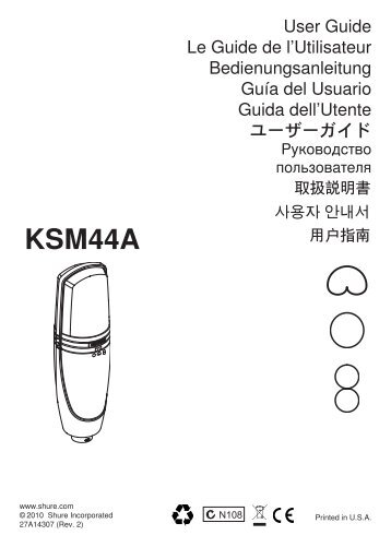 Shure KSM44A User Guide