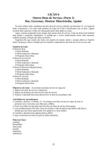 Outros Dons do Ministério, Parte 2 - GlobalReach.org