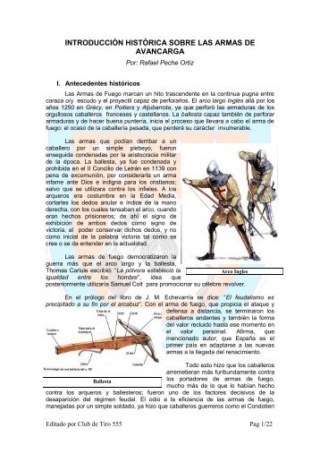 INTRODUCCIÓN HISTÓRICA SOBRE LAS ARMAS DE AVANCARGA