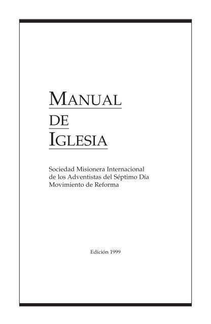 Manual de Iglesia-Castellano.indd - Sociedad Misionera ...