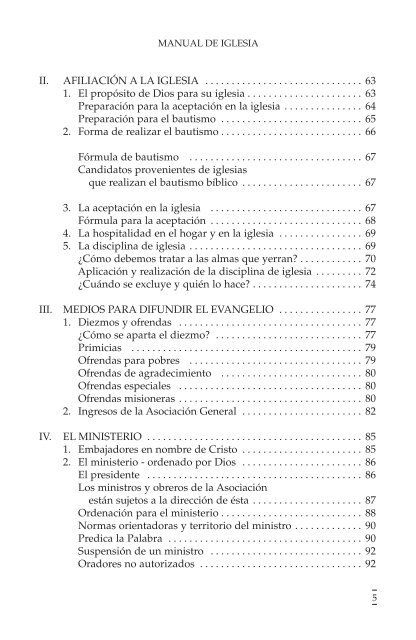 Manual de Iglesia-Castellano.indd - Sociedad Misionera ...