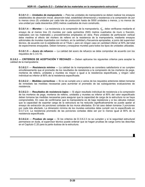 NSR-10 – Título D – Mampostería estructural - Ing Davir Bonilla