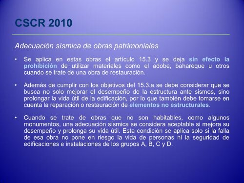 Diagnóstico y adecuación de estructuras patrimoniales