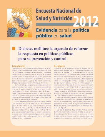 Diabetes mellitus - Encuesta Nacional de Salud y Nutrición 2012 ...