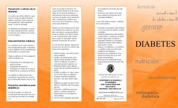 Folleto sobre la diabetes (iad162.pdf) - Lions Clubs International