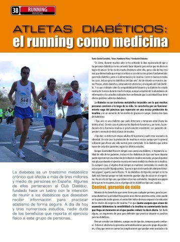 el running como medicina - Fundación para la diabetes