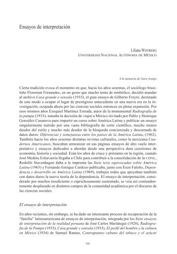 Ensayos de interpretación - Universidad Nacional Autónoma de ...