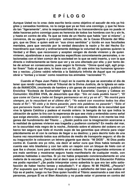 epilogo cuenta de una historia de cuento - La Santísima Hostia ...