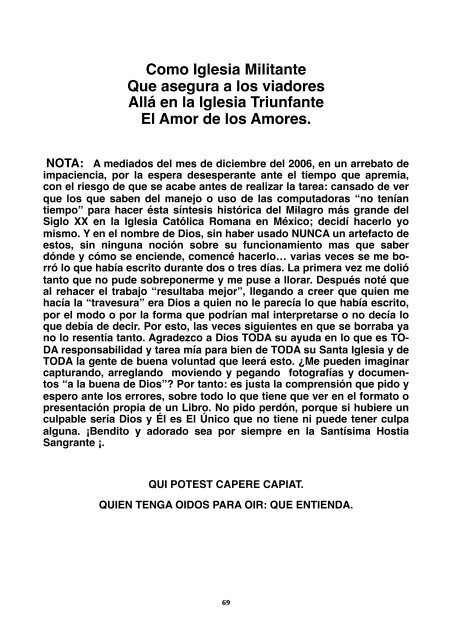 epilogo cuenta de una historia de cuento - La Santísima Hostia ...