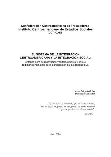 Integracion Centroamericana-ICAES - cct-icaes