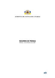 RESUMEN DE PRENSA - Audiencia de Cuentas de Canarias