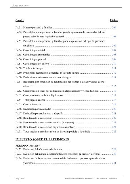 recaudación y estadísticas del sistema tributario español. 2000 - 2010