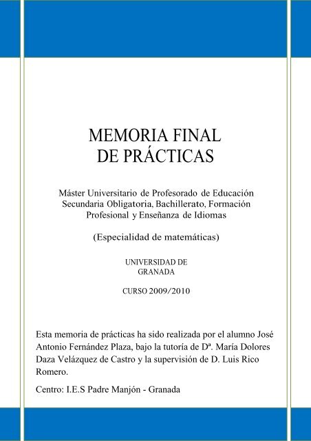 MEMORIA FINAL DE PRÁCTICAS - Funes