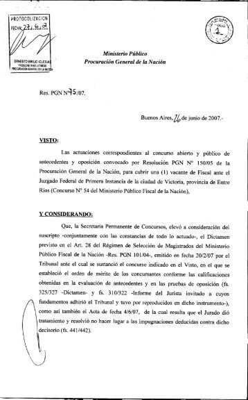 PGN-0075-2007-001 - Ministerio Público Fiscal - República Argentina