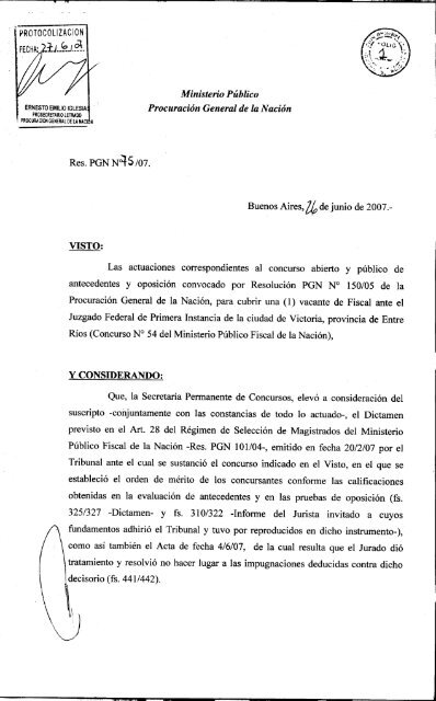 PGN-0075-2007-001 - Ministerio Público Fiscal - República Argentina