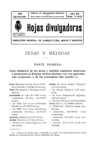 17-19/1918 - Ministerio de Agricultura, Alimentación y Medio Ambiente