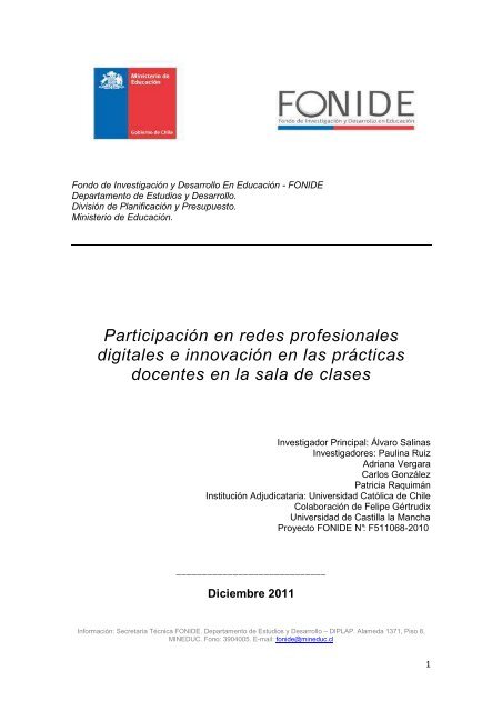 informe final 6 - Comunidad Escolar