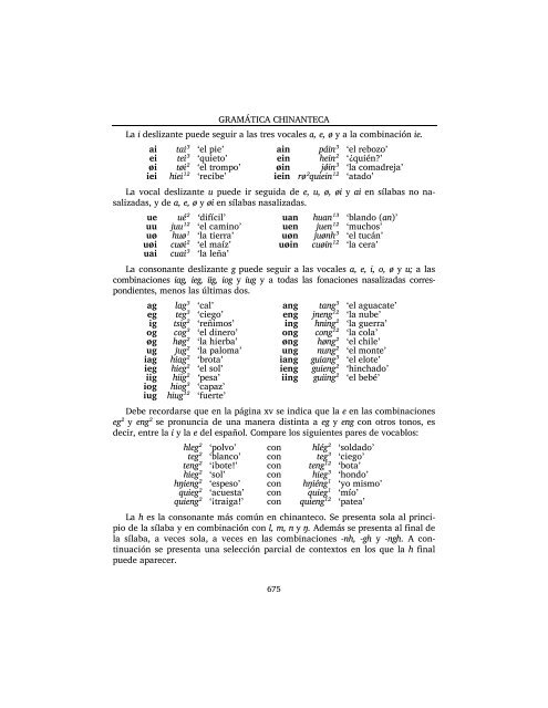 Diccionario chinanteco de la diáspora del pueblo antiguo de San ...