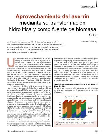 Aprovechamiento del aserrín mediante su transformación hidrolítica ...