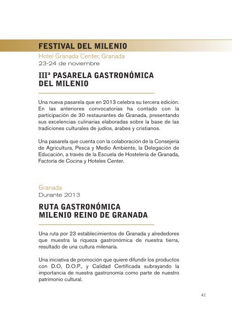 programa de actividades. - Milenio Reino de Granada 2013:1013