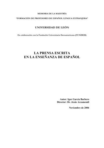 la prensa escrita en la enseñanza de español - Ministerio de ...