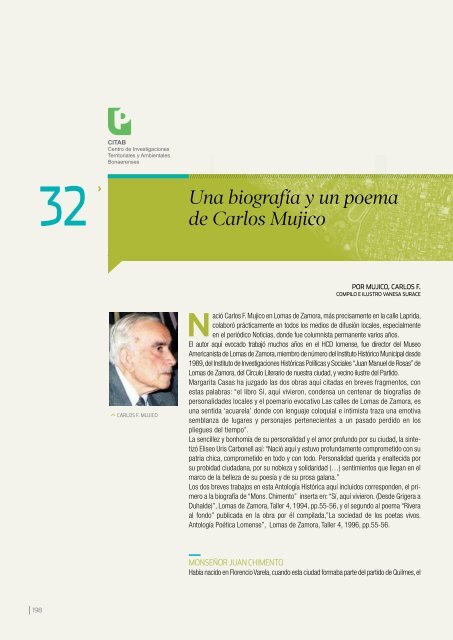 Una biografía y un poema de Carlos Mujico