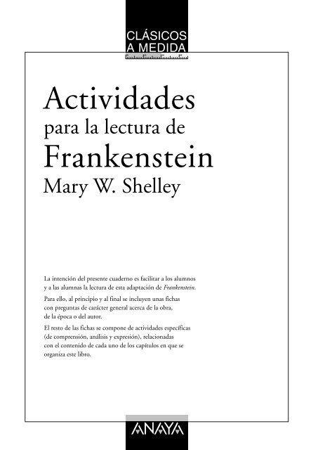 Frankenstein (Guía de actividades) - Anaya Infantil y Juvenil