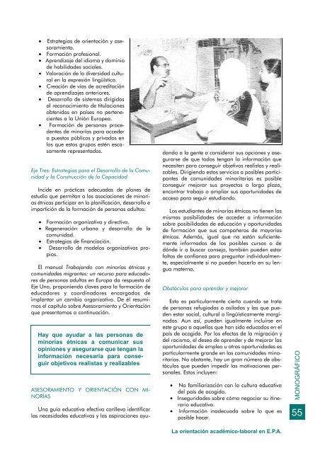 La orientación académico-laboral en Educación de Personas