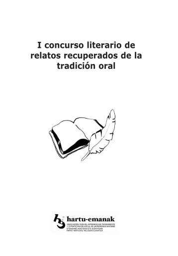 I Concurso de Relatos recuperados de la tradición ... - Hartu Emanak