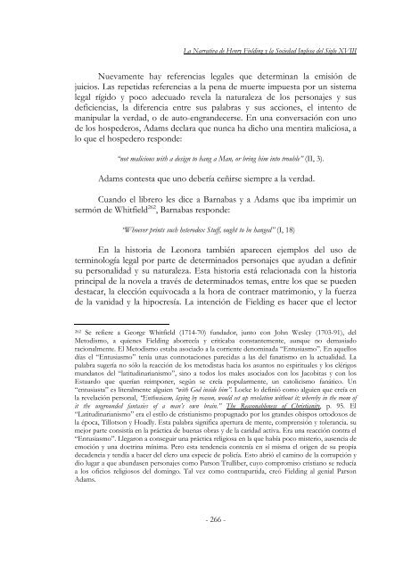 La Narrativa de Henry Fielding y la Sociedad Inglesa del Siglo XVIII