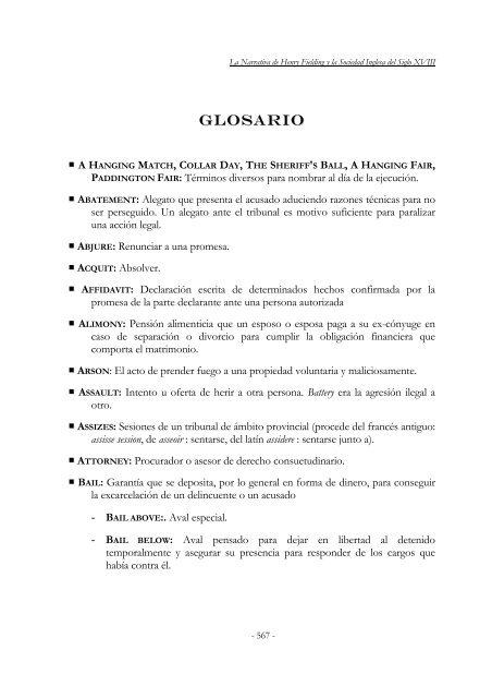 La Narrativa de Henry Fielding y la Sociedad Inglesa del Siglo XVIII