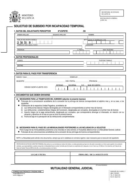 solicitud de subsidio por incapacidad temporal pdf mugeju