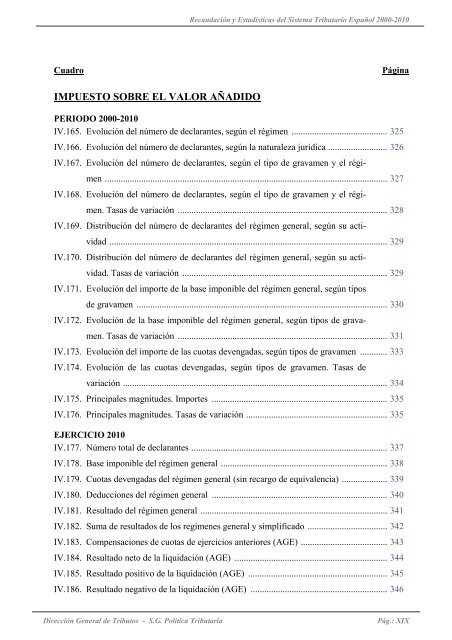 Recaudación y Estadísticas del Sistema Tributario Español