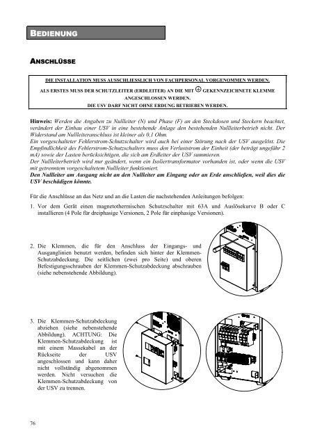 Handbuch - Riello UPS GmbH
