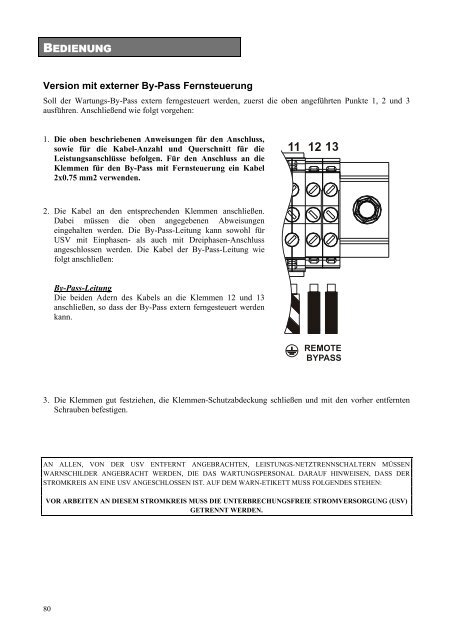 Handbuch - Riello UPS GmbH