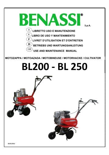 BL200 - BL 250 - Benassi