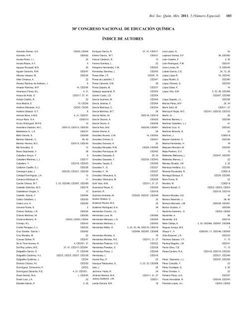 Programa General en pdf Clausura - Sociedad Química de México