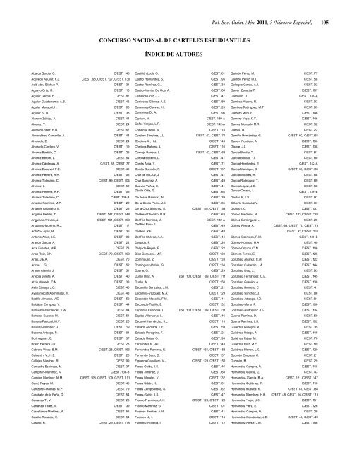 Programa General en pdf Clausura - Sociedad Química de México