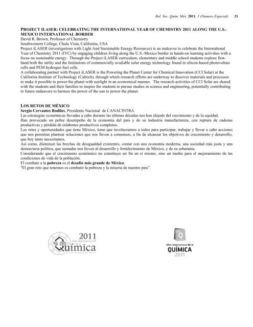 Programa General en pdf Clausura - Sociedad Química de México