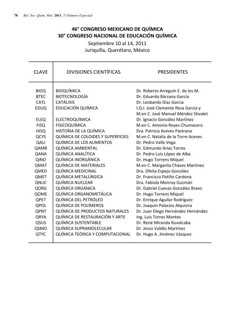 Programa General en pdf Clausura - Sociedad Química de México