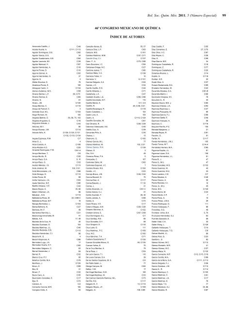 Programa General en pdf Clausura - Sociedad Química de México