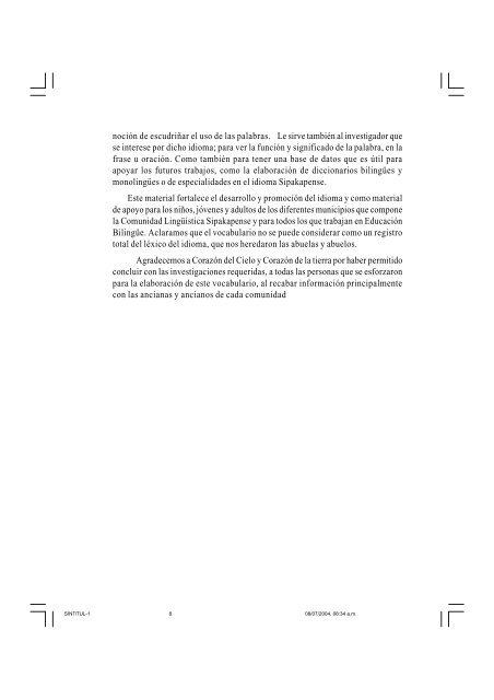 Qyoolb'al pqtinmit , Vocabulario Bilingüe. pdf