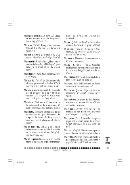 Qyoolb'al pqtinmit , Vocabulario Bilingüe. pdf