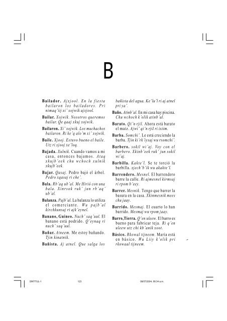 Qyoolb'al pqtinmit , Vocabulario Bilingüe. pdf