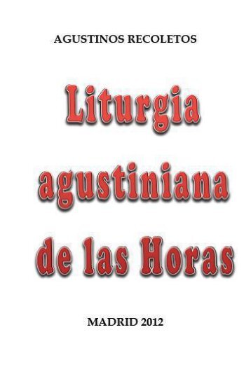 Liturgia Agustiniana de las Horas - Provinciasannicolas.org