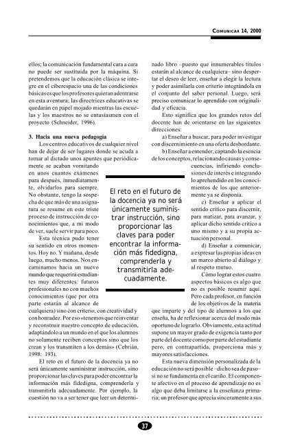 Un nuevo siglo, una nueva comunicación - Revista Comunicar