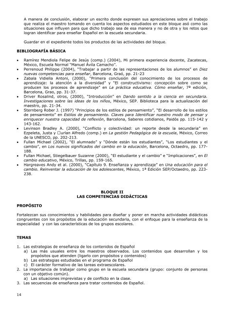 Observación y Práctica Docente II - Escuela Normal Superior