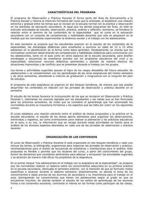 Observación y Práctica Docente II - Escuela Normal Superior