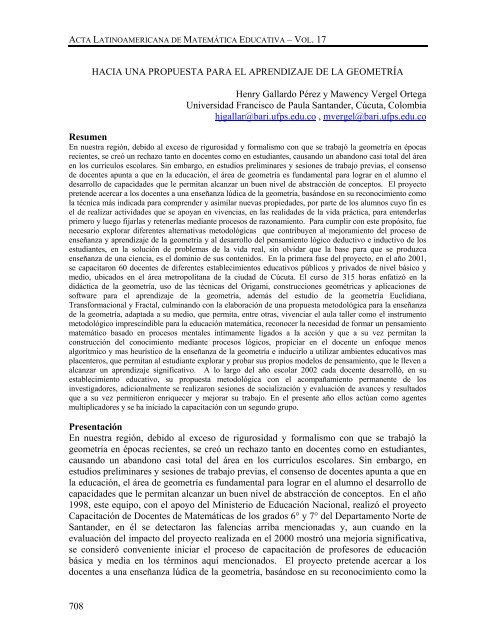 Descargar PDF - Comite Latinoamericano de Matematica Educativa